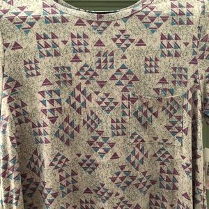 Sold LULAROE Carly Gray Purple Geometric Medium M
